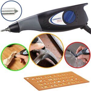 Dremel Electric Engraver Engraving Tool Kit Metal Plastic Wood  GLASS CARVE